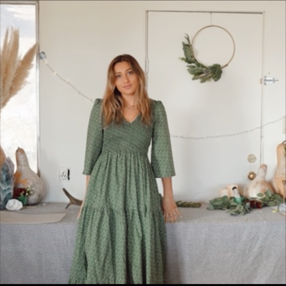 Christy Dawn Basil Dress| linden anemone field
